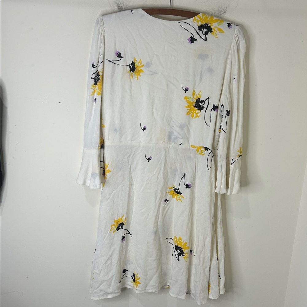 FREE PEOPLE Time On My Side Floral Wrap Mini Dress Size Medium - Picture 4 of 15